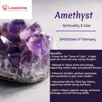 4 Pcs Amethyst Engraved Chakra Stones Healing Crystal Reiki Balancing Palm Stone, 25mm
