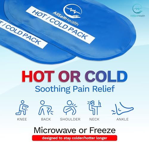 Ice Packs for Injuries Reusable for Swelling & Pain Relief – Soft Gel Ice Packs Reusable, Cold Packs for Injuries, Soft Ice Packs for Sprains, Bruises & Recovery, 10.5 x 5 Inch (4 Pack)
