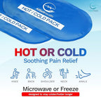 Ice Packs for Injuries Reusable for Swelling & Pain Relief – Soft Gel Ice Packs Reusable, Cold Packs for Injuries, Soft Ice Packs for Sprains, Bruises & Recovery, 10.5 x 5 Inch (4 Pack)