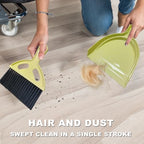 Mini Broom and Dustpan Set Small Broom with Dustpan Combo Set Portable Cleaning Tools for Home Office RV Learning Camping (Yellow)