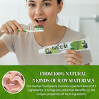 Pack of 6 - Organic Neem Tulsi 10 in 1 Fluoride Free Toothpaste - Neem, Clove, Black Seed, Cardamon, Aloe Vera, Tea Tree Oil, Miswak, Clove - Herbal Blend - 7.05 oz