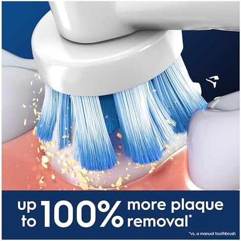 Oral-B Pro Sensitive Clean Electric Toothbrush Replacement Heads, X-Shaped & Extra Soft Bristles for Gentle Brushing & Plaque Removal, Pack of 4 Toothbrush Heads, White