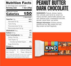 KIND ZERO Added Sugar Bars, Keto Snack, Peanut Butter Dark Chocolate, Good Source of Fiber, Gluten Free, Low Sugar, 5g Protein, 30 Count