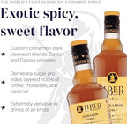 Liber & Co. Cinnamon Syrup for Coffee & Cocktails – Real Cinnamon Oleoresin Drink & Latte Flavoring, Fall & Winter Recipes, Tiki Cocktails – Makes 25 Drinks (12.7 oz)