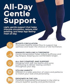 Pembrook Light Compression Socks for Men & Women - 3 Pairs | 8-15 mmhg Compression Dress Socks for Men | Support Socks