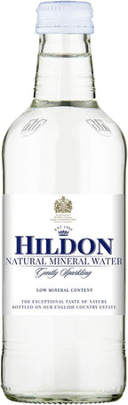 Hildon - Gently Sparkling Natural Mineral Water, 11.1 fl oz (24 Glass Bottles)