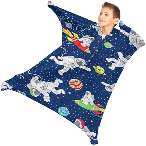 Space Astronaut Dynamic Movement Sensory Body Sock - Stretchable Sensory Sack - Help Kids Relax and Focus - Stress Relief Anxiety Autism ADHD Tactile Items for Therapeutic Play (Medium)