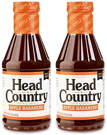 Head Country Bar-B-Q Sauce, Apple Habanero Flavor, 20oz (pack of 2)
