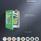 AED Defibrillator Storage Cabinet, Wall-Mounted Plastic Cardiac Defibrillation Alarm Box First Aid Cabinet with Alarm System, Double Switch Control, for Office, Hospital