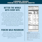 Lundberg Family Farms - Traditional Italian Risotto, Porcini Wild Mushroom, Convenient Side Dish, 20 Minute Cook Time, Pantry Staple, Non-GMO, Gluten-Free, USDA Certified Organic (5.9 oz, 6-Pack)