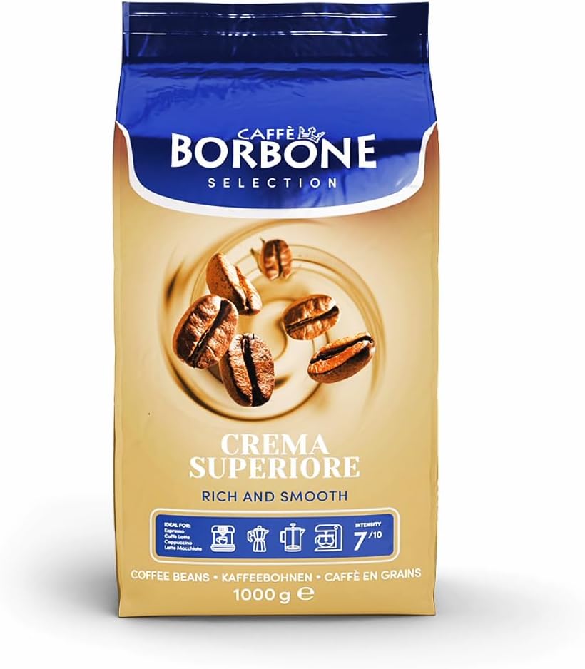 Caffè Borbone Whole Bean Coffee, Medium Roast Arabica and Robusta Blend, Crema Superiore, Rich and Smooth Italian Coffee, 2.2 lb Bag