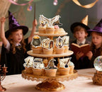 48PCS Wizard Cupcake Toppers，Magical Party Cake Decorations for Birthday Baby Shower Party Themed Supplies