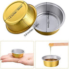 Maitys 50 Pieces Wax Melting Bowl Mini Wax Melting Bowls Bean Aluminum Foil Hair Removal Tool Container for Hair Removal