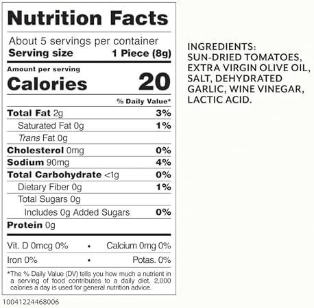 Roland Foods Sun Dried Tomatoes in Extra Virgin Olive Oil, 3 Ounce Jar, Pack of 4