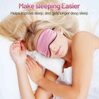 Sleep Mask, Silk Eye Mask for Sleeping with Adjustable Strap, Blindfold Eyeshade for Men & Women, Comfortable & Soft Eye Cover Eyeshade for Night Sleep (Rose Pink)