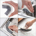 Multi-Purpose Scrub Brush Set - 4 Pack Kitchen Cleaning Brushes with Stiff Bristles for Dishes, Pots, Pans, Sink & Bottles - Dish Brush with Ergonomic Handle
