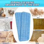40 Pack Microfiber Mop Pads Machine Washable Cleaning Flat Mop Head Replacement Reusable Household Pads for Hardwood and Hard Surface Floor Cleaning and Scrubbing