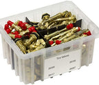 Akro-Mils 35010 Plastic Tote Label Holder Nest and Stack and Akro-Grid Totes, Clear, (6-Pack)