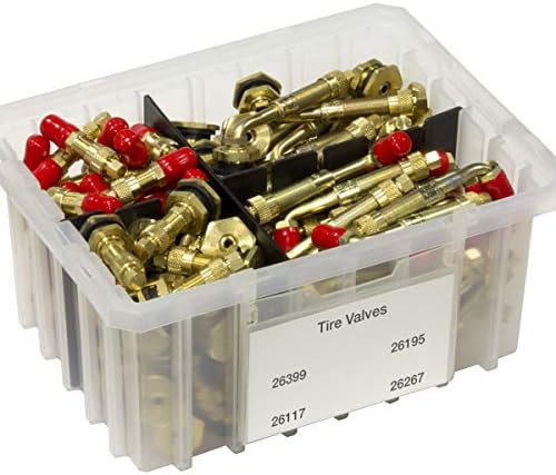 Akro-Mils 35010 Plastic Tote Label Holder Nest and Stack and Akro-Grid Totes, Clear, (6-Pack)