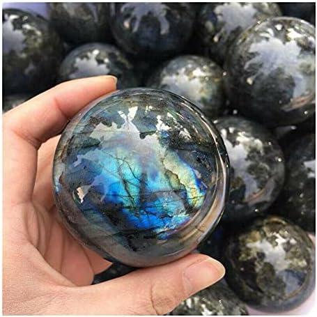Health & Household Natural Rainbow Labradorite Quartz Sphere Reiki Healing Crystal Ball Moonstone (Size : 40mm)