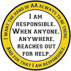 Black and Gold Recovery Medallion in Years 1-50 with Alcoholics Anonymous Responsibility Pledge My Recovery Store