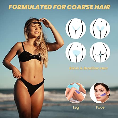 Wax Beads, 1.1 lb/ 500g/17.5 Oz Hard Wax Beads, Hard Wax Kit for Legs, Underarm, Face, Eyebrow, Bikini, and Brazilian Hair Remover, Women & Men Hair Removal Wax Beans Include 10 Pcs Sticks (Lavender)
