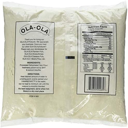 Ola Ola Authentic Pounded Yam Iyan Instant 5lbs