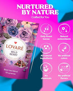 LOVARE Wild Berry Tea Pouch - Pyramid Tea Bags 50 Pack x 2 g - Made in Ukraine - Doypack with Black Tea, Cherry, Roses, Hawthorn, Elderberry, Black Currant, Strawberry - Flavored Tea Pyramid Bags