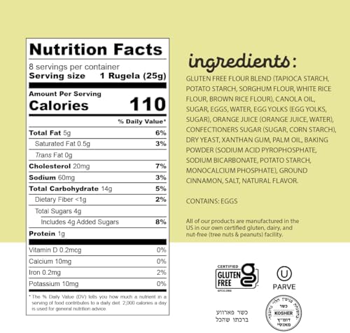 Katz Gluten Free Cinnamon Rugelach Mini Glazed Cinnamon Buns | Gluten Free, Dairy Free, Soy Free, Nut Free | Kosher (3 Pack of 8 Rugelach, 7 Ounce)