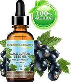 Botanical Beauty BLACK CURRANT SEED OIL. 100% Pure Natural Undiluted Refined Cold Pressed Carrier Oil for Skin, Hair, Lip and Nail Care (0.5 Fl Oz)