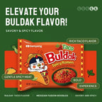 Samyang Buldak Chicken Stir Fried Ramen Korean Ramen (5 Flavor Combo, 5 Pack)