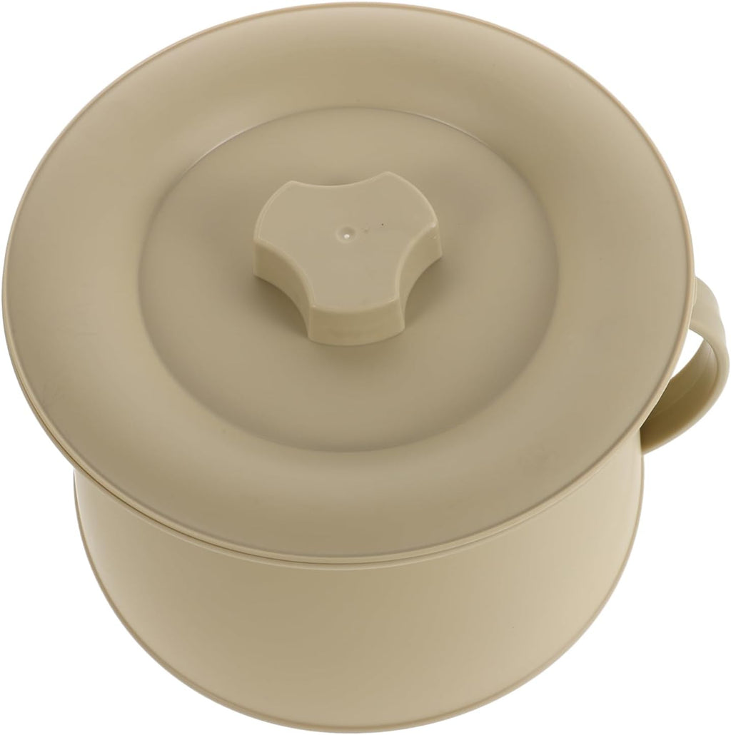 FRCOLOR Plastic Urinal Bottle Spittoon with Potty Elderly Bedpan Portable Urine Pots Pee Bucket Bedside Pee Container