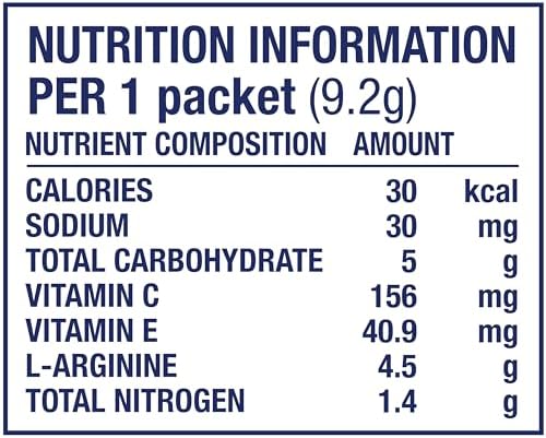 Arginaid Arginine Powder, Drink Mix Formula with 4.5g L-arginine Per Serving, Vitamin C & Vitamin E, Cherry Flavor, 0.32 Ounce, Pack of 56