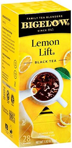Bigelow Lemon Lift Black Tea Bags 28 Count (Pack of 1) Lemon Flavored Black Tea Naturally & Artificially Flavored