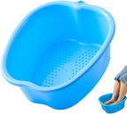 Ytterbium Foot Soaking Bath Basin, Large Massage Foot Soaking Tub, Plastic Home Spa Pedicure Bucket, Relaxation & Stress Relief, Suitable for Women & Men (Blue)