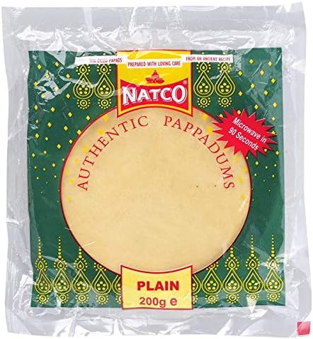 Natco Plain Pappadums - 200g - (pack of 2)