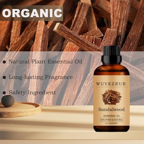 Sandalwood Essential Oils, 30ML Pure and Natural Essential Oil for Aromatherapy Diffuser - Sandalwood /1 Fl Oz