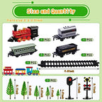 MEMOVAN Train Cake Toppers 13pcs Train Cake Decorations Mini Trains Toy Traffic Track Railway Lights Cake Topper Decorations for Boy's Kids Steam Trains Theme Birthday Party Supplies