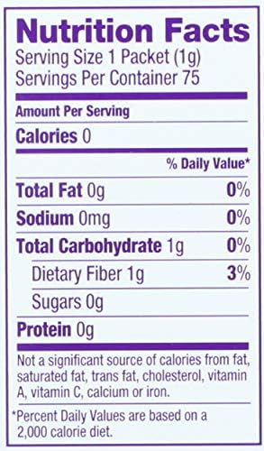 Wholesome Sweeteners Organic Stevia, 75 Count Packets, Zero Calorie Sweetener Blend, Keto Friendly, Non GMO, Gluten Free & Vegan, 1 Pack