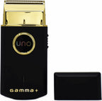 GAMMA+ Uno Mini-Sized Travel Cordless Mens Single Foil Shaver, Micro-USB Rechargeable for Shorter Facial Stubble, Black