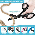 Trauma Shears - RISEMART Bandage Scissors for Nurses, 7.5" Fluoride Coated Non-stick Blades Stainless Steel Nursing Scissors for Doctor, Nurses, Nursing Students, EMS, EMT