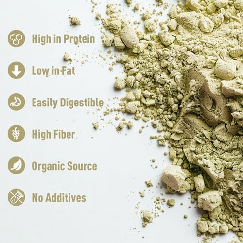 UNLEASH'D ORGANIC Organic Mung Bean Protein Powder 16 oz – 100% Pure Plant-Based Protein, Rich in Vitamins, Minerals & Fiber