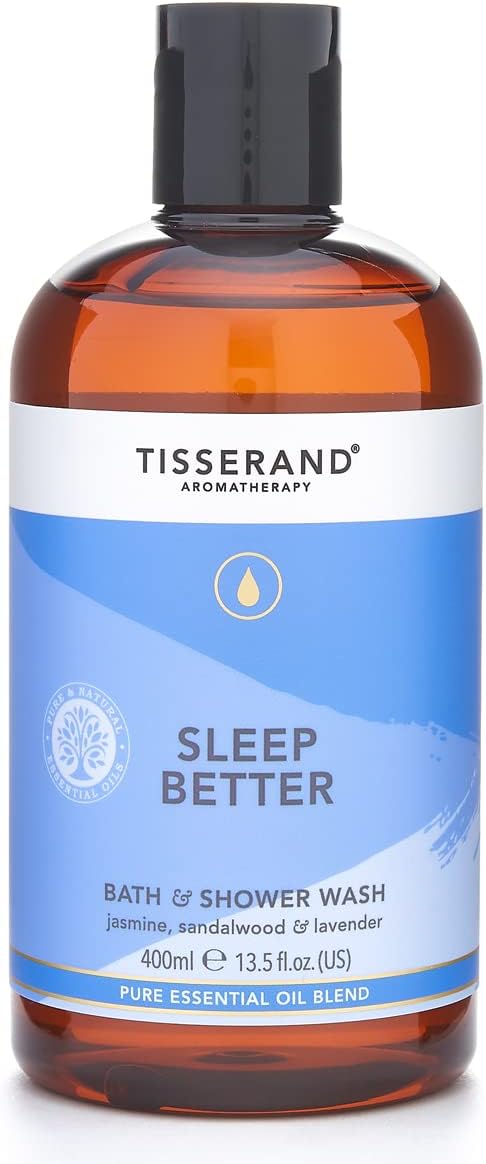 Tisserand Aromatherapy | Sleep Better | Lavender Bath & Shower Wash With Jasmine & Sandalwood | 100% Pure Essential Oil Blend | 400ml