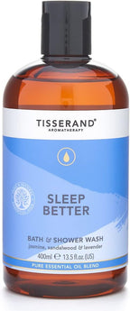 Tisserand Aromatherapy | Sleep Better | Lavender Bath & Shower Wash With Jasmine & Sandalwood | 100% Pure Essential Oil Blend | 400ml