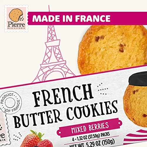 Pierre Biscuiterie French Butter Cookies with Mixed Berries 5.29 Ounce Box (Pack of 1)