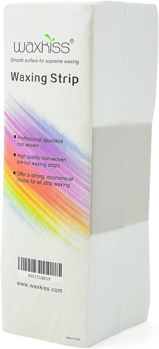 Waxkiss Beauty Non Woven Body and Facial Wax Strips Large Hair Removal 200Pcs Epilating Strips