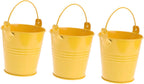 3pcs Mini Bucket Yellow Pot French Fries Tin Pails Rustic Bucket Mini Plant Containers Favor Pail s French Fries Decor Tinplate Drum Galvanized