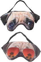 3D Cute Animal Funny Sleep Eye Mask for Men Women, Soft Plush Cat Dog Blindfold Sleeping Mask for Plane Travel Yoga Office Snap Nap Eye Cover Eyeshade (2 Pack)