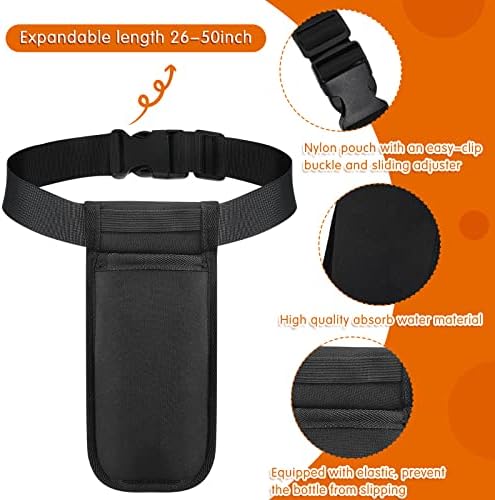 Eaasty 3 Sets Massage Bottle Holster Adjustable Single Holster and 8 oz Plastic Pump Dispenser Bottles for Lotion Massage Oil, Black