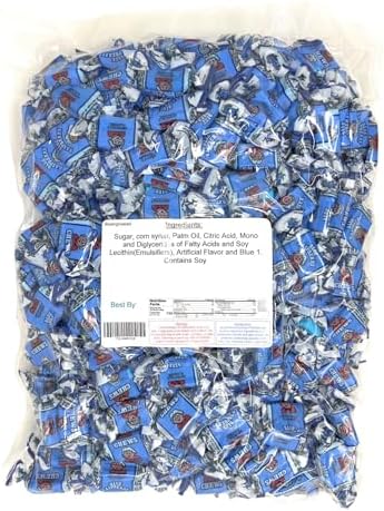 Wild Blue Raspberry Flavored Fruit Chews, 2 Pounds Bulk
